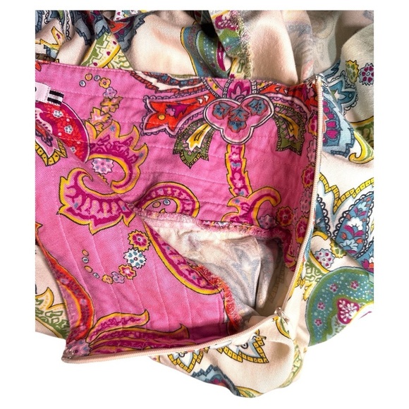 Izod Paisley Print Pleated Skirt Size 10 - Picture 4 of 8